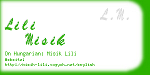 lili misik business card